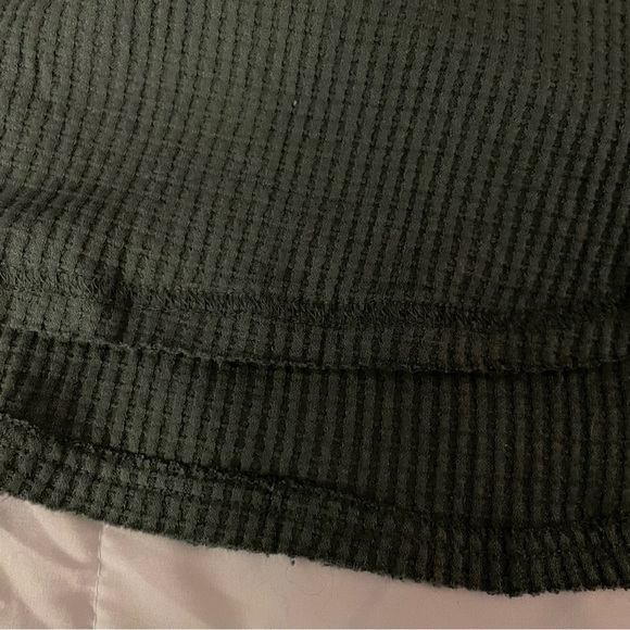 Free People We The Free Raglan Waffle Knit Colorblock Henley Large - Picture 7 of 10